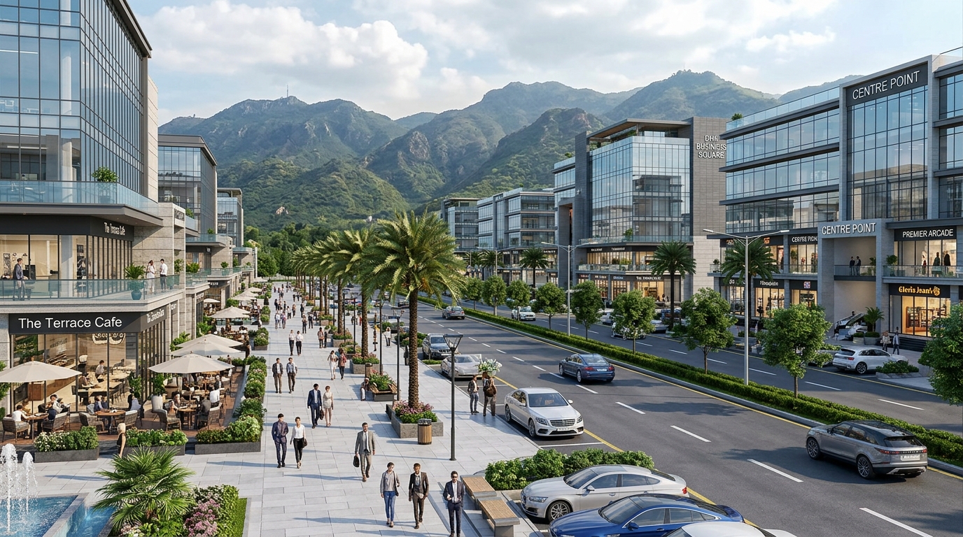 DHA Margalla Commercial Boulevard Elevation